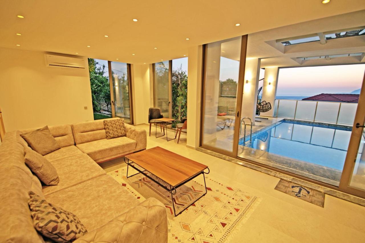 Villa With A Private Heated Pool, Jacuzzi, Overlooking Spectacular Views Of The Sea Kaş Eksteriør bilde